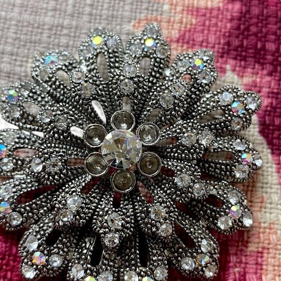 NIZNIK New York Bag Boutique Designer Handbag Fabric Patchwork Clutch Brooch - Picture 12 of 12